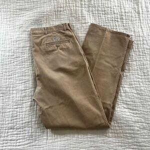 VTG Y2K Polo Ralph Lauren Pleated Chino Pants Men's 40x34 (37x33) Tan Vintage